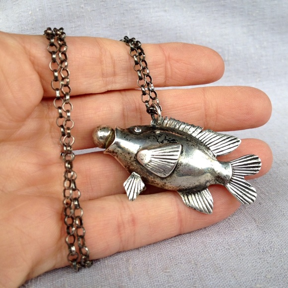 Vintage Jewelry Vintage Silver Fish Pendant Poshmark